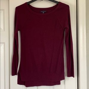American Eagle Maroon Tunic Sweater